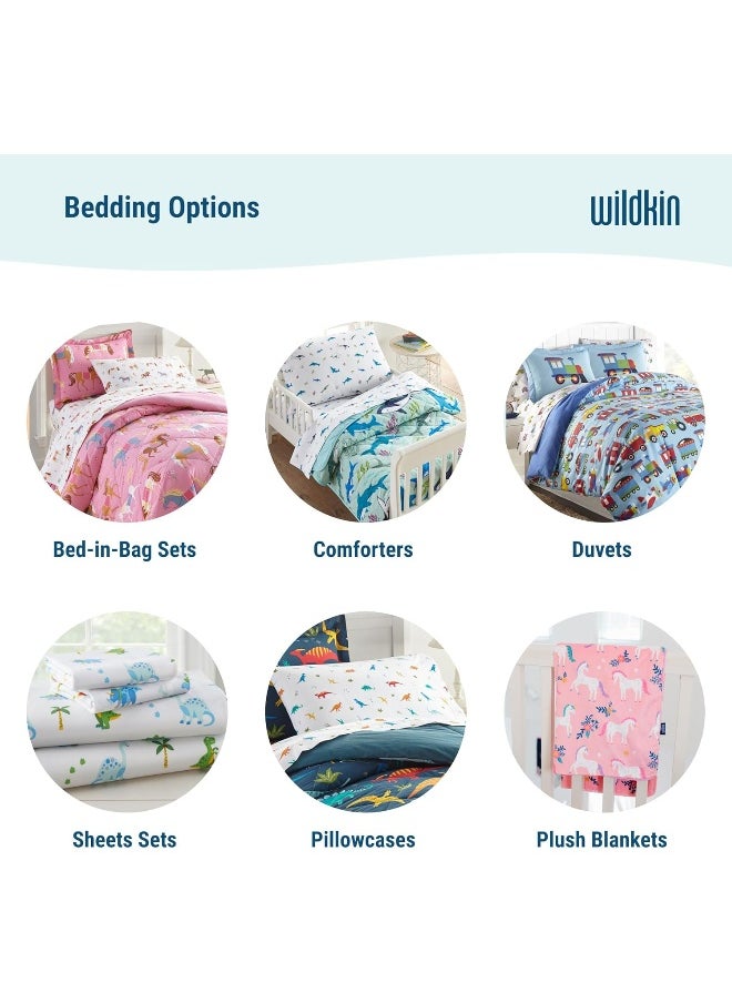 Wildkin Microfiber Fitted Crib Sheet for Boys & Girls, Crib Sheets Measures 52 x 28 Inches, Soft & Breathable Fabric Crib Sheets for Kids, Fits Standard Crib Mattress (Horses)