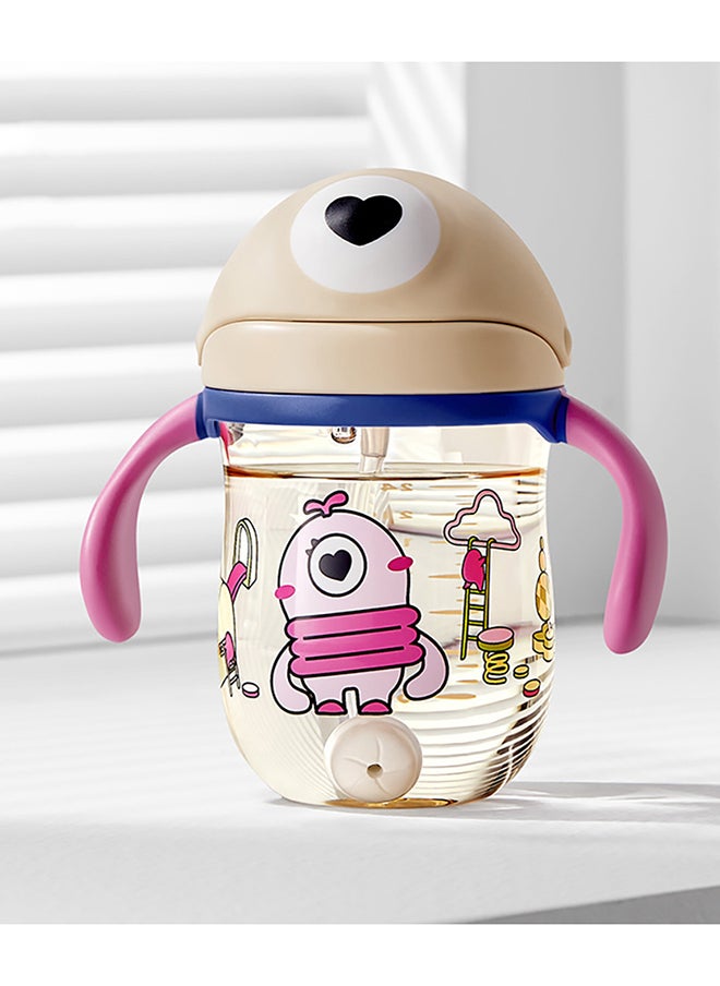 Babycare - Kids Monster Water Bottle & Sippy Cup - Pink - 240ml | Leak-Proof Design | BPA-Free | Easy Grip | Spill-Resistant | Toddler Training Cup | Fun Monster Design | Lightweight & Durable | Kids Safety Certified | Pediatrician Approved