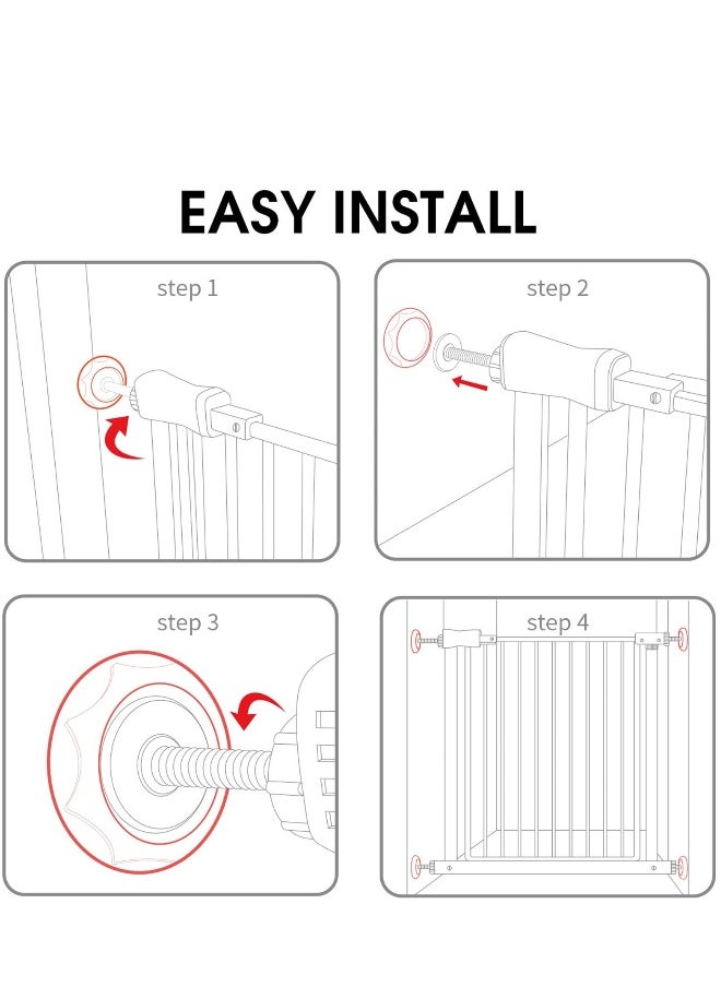 4Pcs Stair Gate Wall Protector Extension Stopper Wall Guard Pads for Stair and Door Surface Protection Babies and Pets Safety Easy Installation and Removal  Multi Application No Screw Need