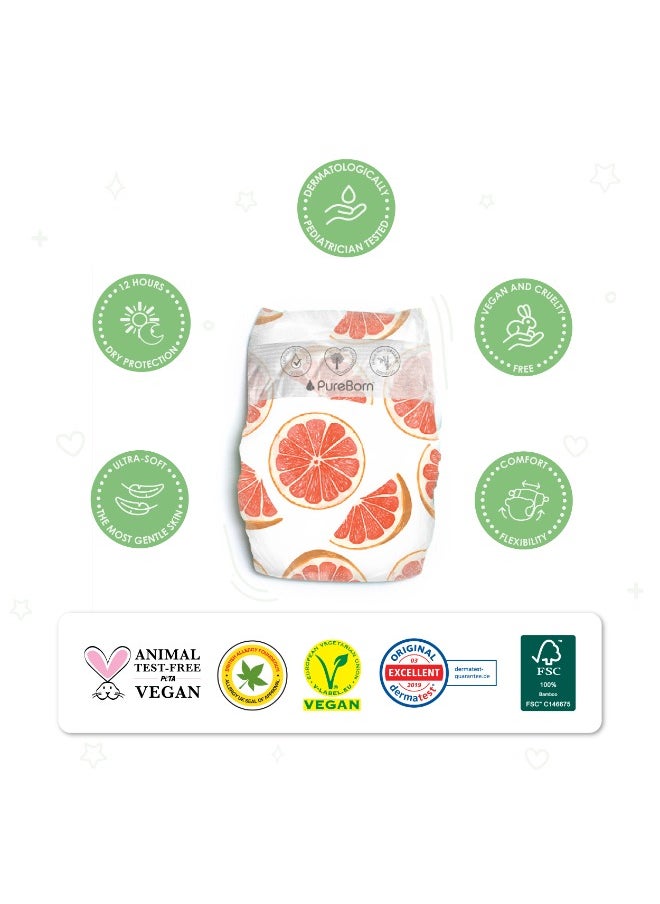 Organic Bamboo Size 1 Diapers Upto 5 Kgs 136 Count