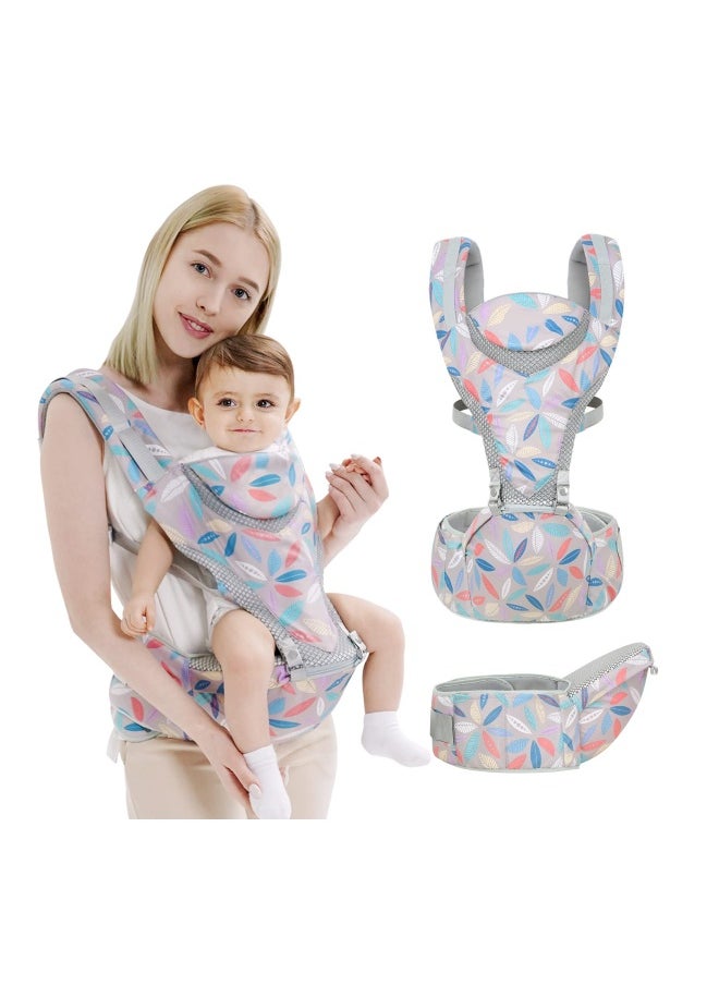 6-in-1 Newborn Baby Carrier, Infant Carrier, with Hip Seat, Lumbar Front and Back Backpack Carry Holder Carrier, for Babies Girls  Toddler Boys to 7-45lbs, All Seasons  All Position Hip