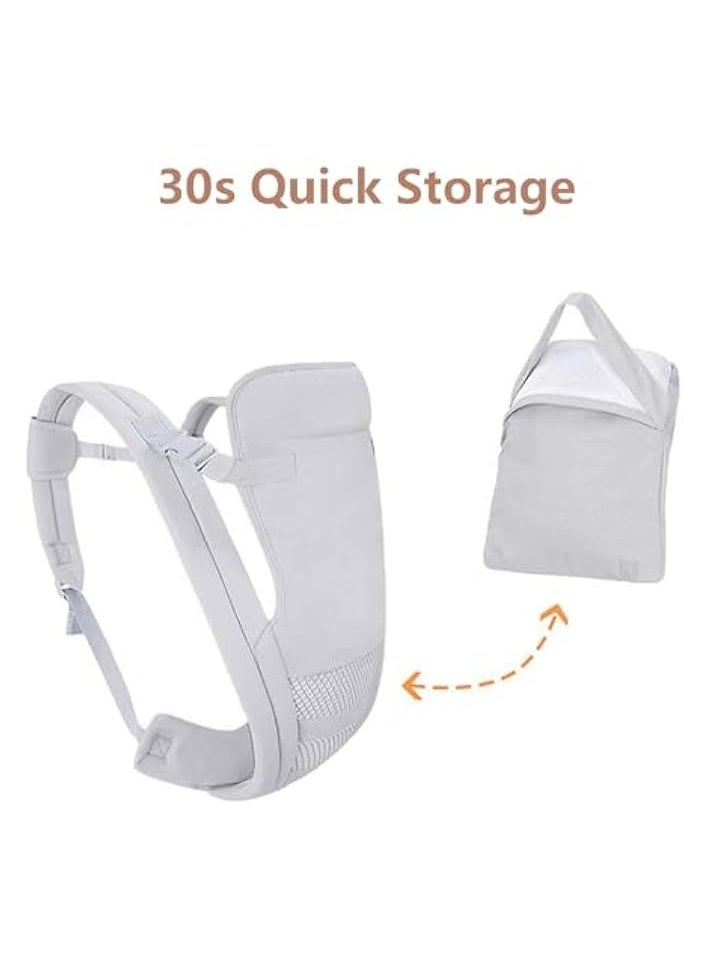 Baby Carrier Newborn to Toddler up to 20KG, Cozy Baby Wrap Carrier, Easily Adjustable Toddler Carrier, Lightweight Baby Holder Carrier, baby sling carrier, All Positions baby chest carrier(Grey)