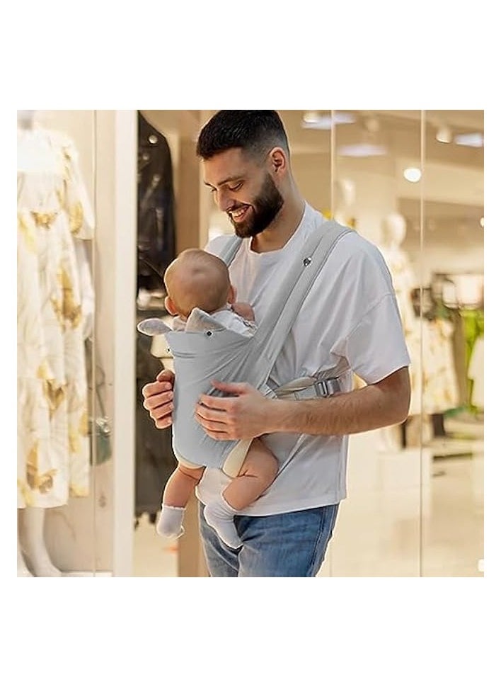 Baby Carrier,baby holder,Baby Sling Newborn to Toddler,Baby Carrier Wrap,Adjustable Holder Portable Convertible Front and Back Backpack Carry for Infants Toddlers Babies(Grey)
