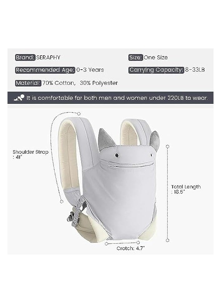 Baby Carrier,baby holder,Baby Sling Newborn to Toddler,Baby Carrier Wrap,Adjustable Holder Portable Convertible Front and Back Backpack Carry for Infants Toddlers Babies(Grey)