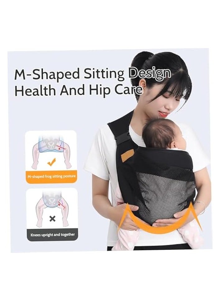 Baby Sling Carrier, Baby Carriers from Newborn, Adjustable Baby Carrier with Hip Seat Soft and Breathable Baby Holder Carrier with Wide Strap for Infant and Toddler