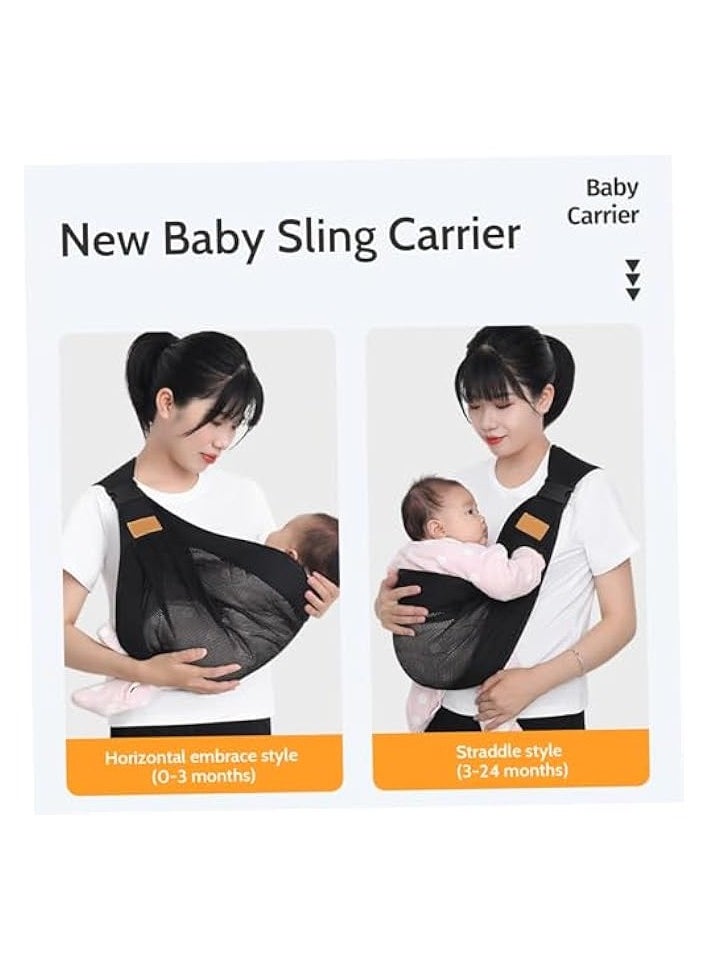 Baby Sling Carrier, Baby Carriers from Newborn, Adjustable Baby Carrier with Hip Seat Soft and Breathable Baby Holder Carrier with Wide Strap for Infant and Toddler