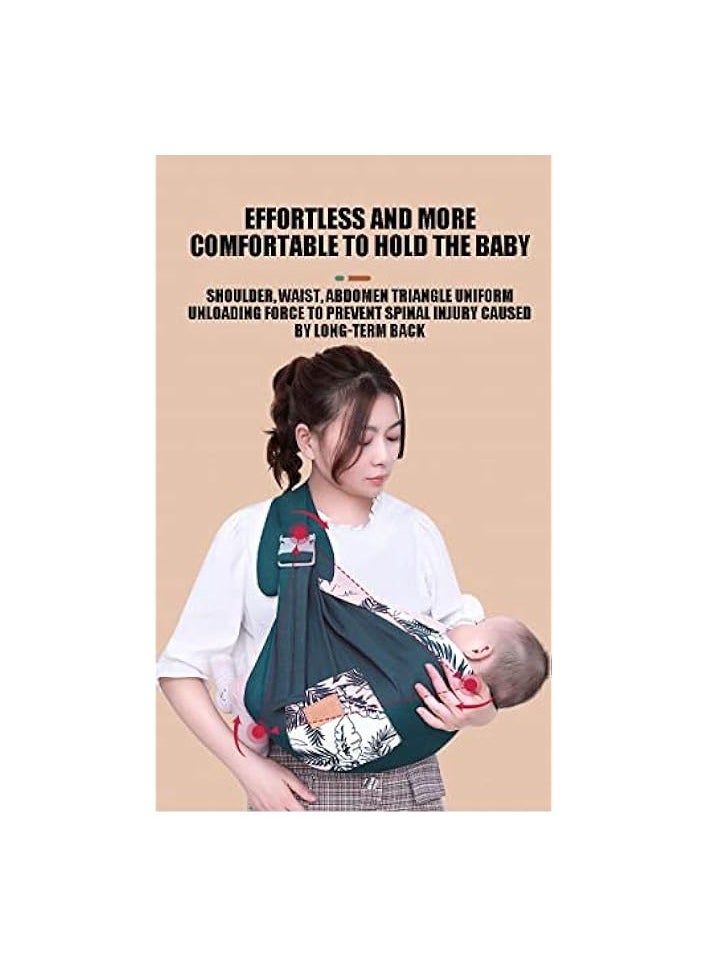 Baby Carrier Multifunctional Portable Baby Sling Baby Ergonomic Adjustable Cotton Shoulder Carrier for Easy Wearing Carrying of Newborn, Infant Toddler and Ideal for Baby
