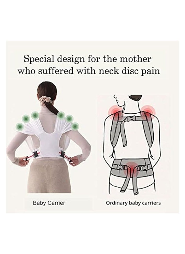 Baby Wrap Carrier Breathable Mesh Cool Summer Fabric Baby Carrier Easy to Wear Hands-Free Baby Carrier Moisture Wicking Soft Ideal for Newborns and Kids Under 50lbs (Beige)