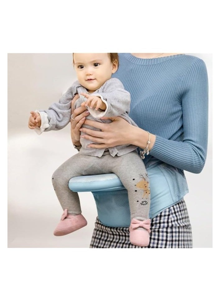 Hip Seat Baby Carrier, Hip Carrier for Babies & Toddlers with Various Pockets Storage, Adjustable Sling and Hip Seat for Newborn to Toddler up to 50lbs (Blue)