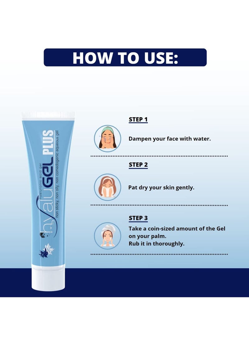 Hyalugel Plus Hyaluronic Acid Gel, 30Ml, Blue