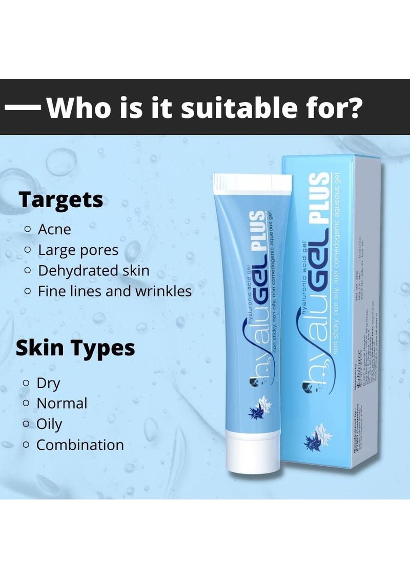 Hyalugel Plus Hyaluronic Acid Gel, 30Ml, Blue