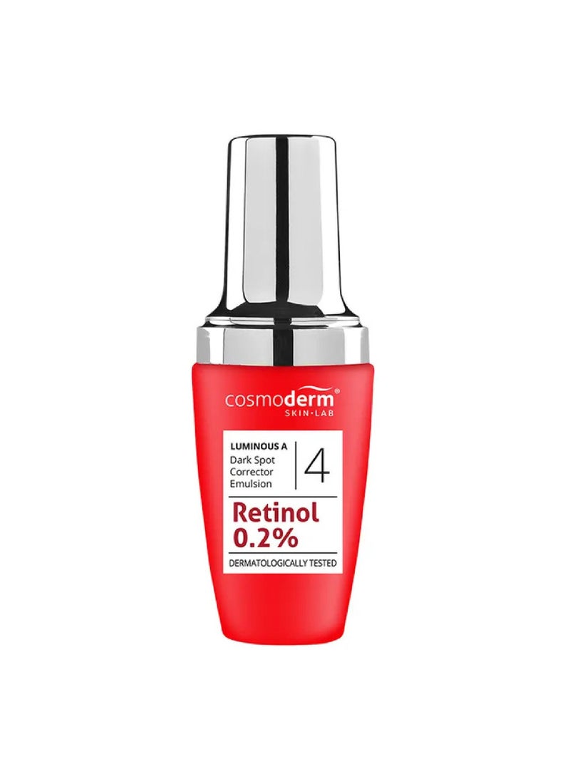 Cosmoderm Luminous A Dark Spot Corrector Emulsion 30ml (Retinol)