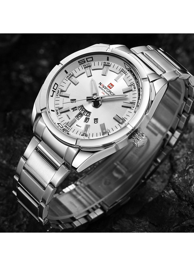 Men’s Analog Stainless Steel Watch – Model NF9038