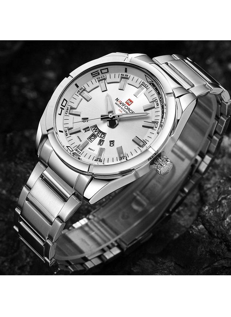 Naviforce Men's Classic Analog Watch NF9038 – Timeless Design with Premium Stainless Steel Strap