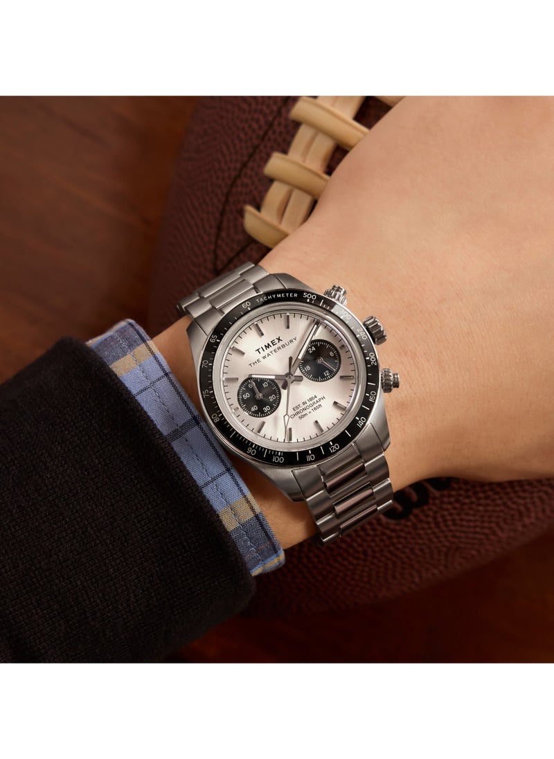 Timex Men's Silver Watch, Stainless Steel | TW2Y19200