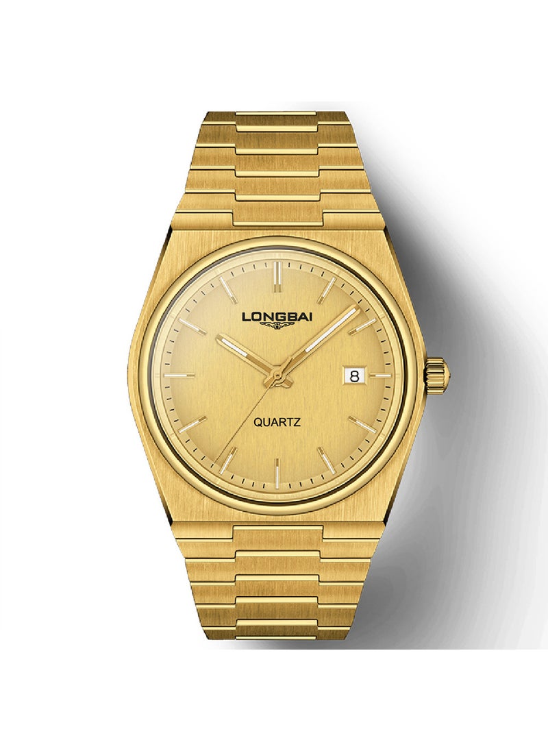 New Mens Quartz Watch Luxury Luminous Waterproof Teeth ring rose gold face -1352
