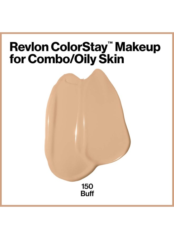 Colorstay Liquid Foundation Makeup for Combination/Oily Skin SPF15 Medium to Full Coverage (30ml) Matte Finish, Buff (150) Unisex