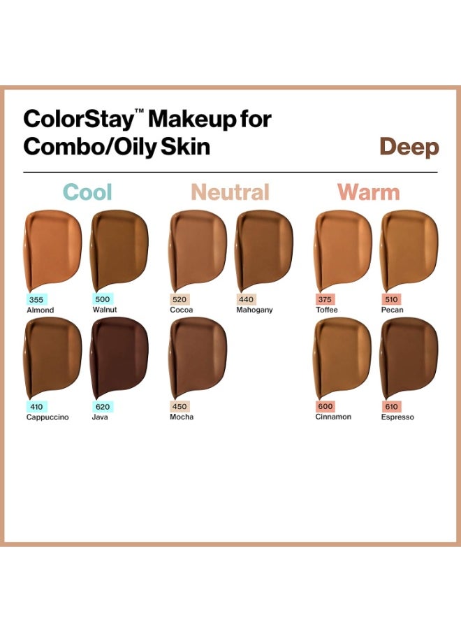 Colorstay Liquid Foundation Makeup for Combination/Oily Skin SPF15 Medium to Full Coverage (30ml) Matte Finish, Buff (150) Unisex