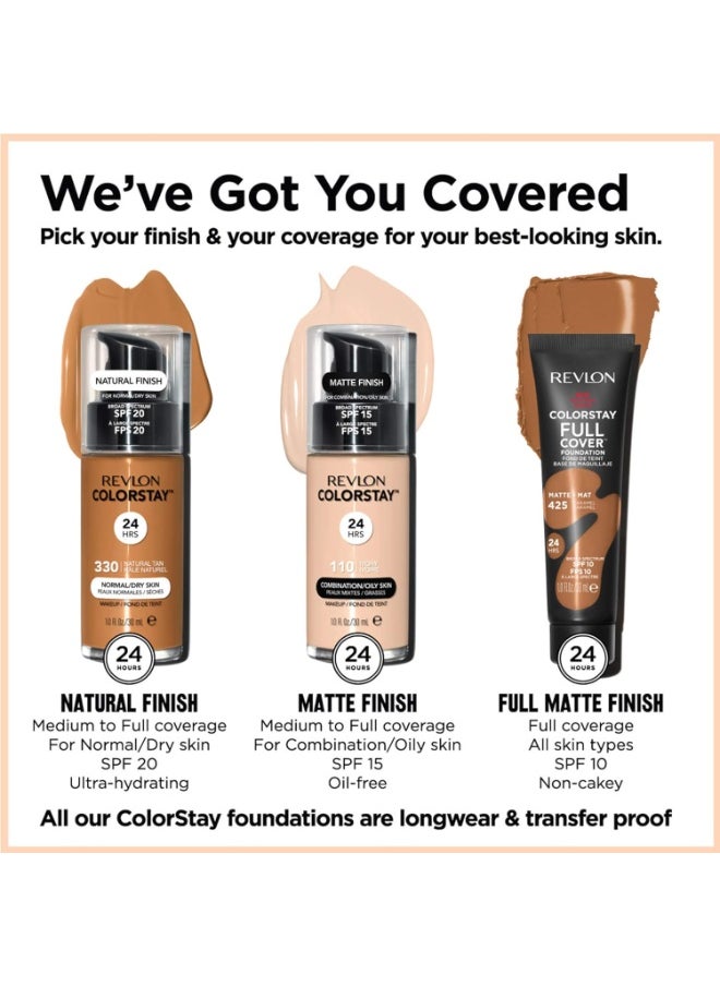 Colorstay Liquid Foundation Makeup for Combination/Oily Skin SPF15 Medium to Full Coverage (30ml) Matte Finish, Buff (150) Unisex