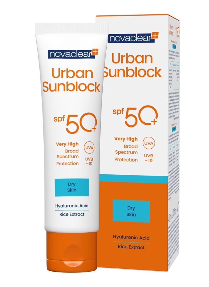 Novaclear Urban Sunblock Face Cream SPF 50+ for dry Skin 40 ml