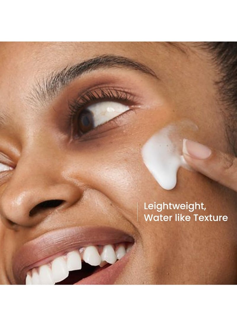 Hyphen 1% Hyaluronic Ultra Light Water Sunscreen SPF 50 PA ++++ | Broad Spectrum & Blue Light Protection | No White Cast | 5% Antioxidants Niacinamide Vitamin E | Korean Sun cream for Men Women | 50ml