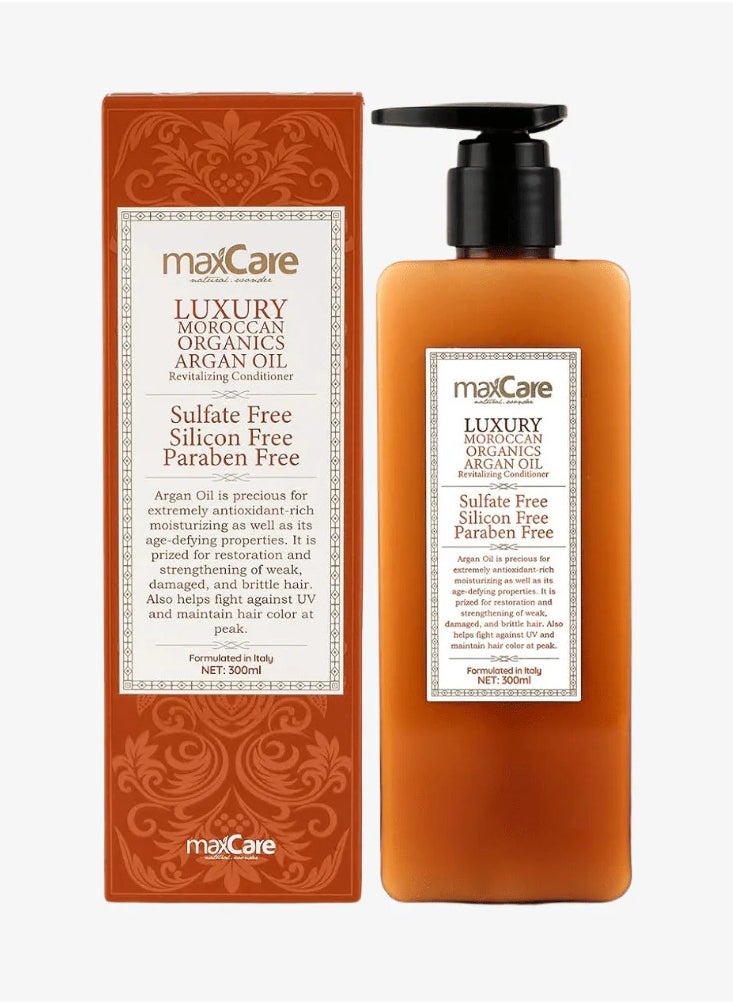 MaxCare Organic Moroccan Argan Oil Conditioner 300ml – Sulfate-Free & Color-Safe Hair Care