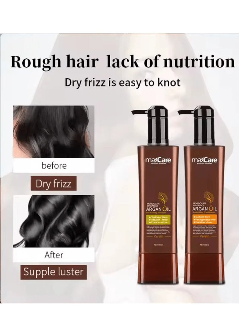 Maxcare Moroccan Organics Argan Oil Revitalizing Conditioner for Dry & Damaged Hair – 800ml