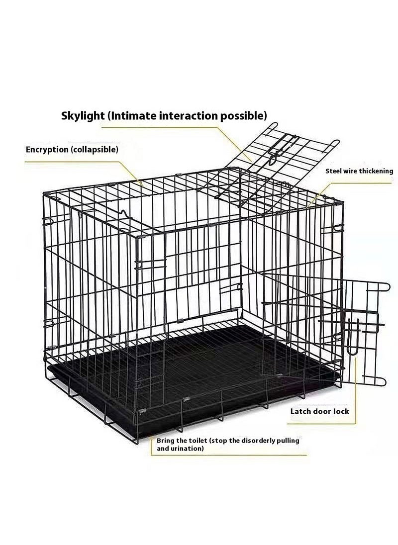 Foldable Dog Cage Cat Cage Small and Medium Dogs Pet Cage Dog Bed Puppy Cat Rabbit Indoor Outdoor with Tray