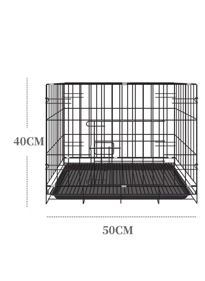 Foldable Dog Cage Cat Cage Small and Medium Dogs Pet Cage Dog Bed Puppy Cat Rabbit Indoor Outdoor with Tray