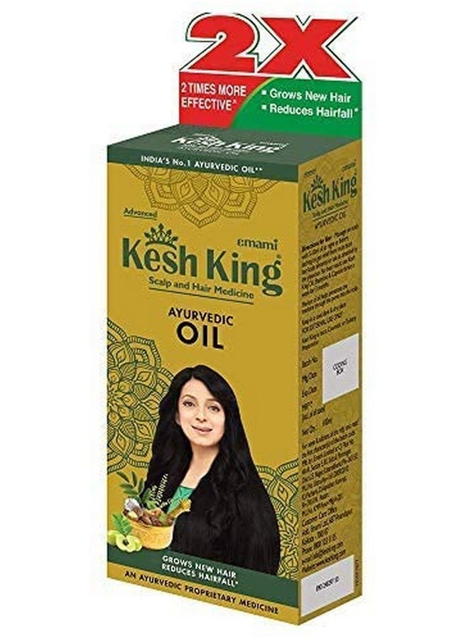 KESH KING Ayurvedic Hair Oil | Herbal Oil with Bhringraj & Amla | Enhance Hair Growth | Reduce Hairfall | Nourishes Scalp | Provides Long & Thick Hairs | 3.38 Fl Oz/100ml