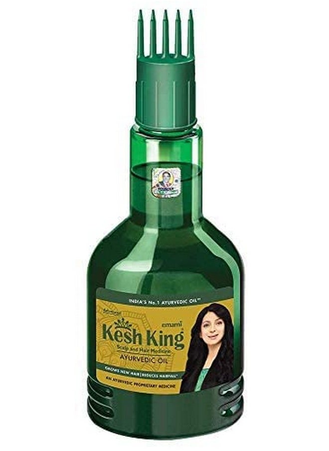KESH KING Ayurvedic Hair Oil | Herbal Oil with Bhringraj & Amla | Enhance Hair Growth | Reduce Hairfall | Nourishes Scalp | Provides Long & Thick Hairs | 3.38 Fl Oz/100ml