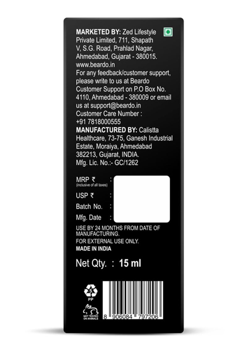 Beardo Rosemary Essential Oil, 15 ml & Derma Roller For Hair Growth 0.5 mm with 540 Chromium Needles | for Hair Growth, Hair fall and Regrowth | Skin Nourishment | 100% Natural | Aroma Oil