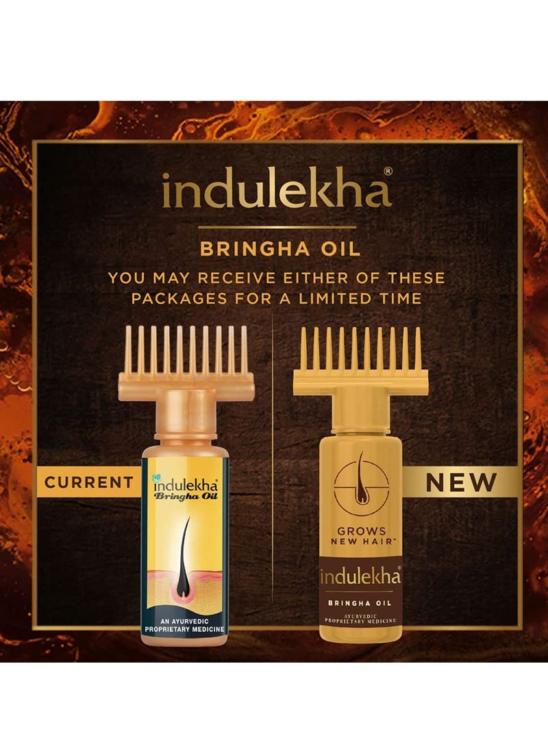 Indulekha Bringha, Ayurvedic Hair Oil, 50ml, for Hair Fall Control, with Amla & Coconut Oil, with Comb Applicator