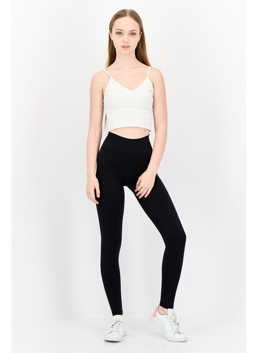 Women Tight Fit Training Tights, Black