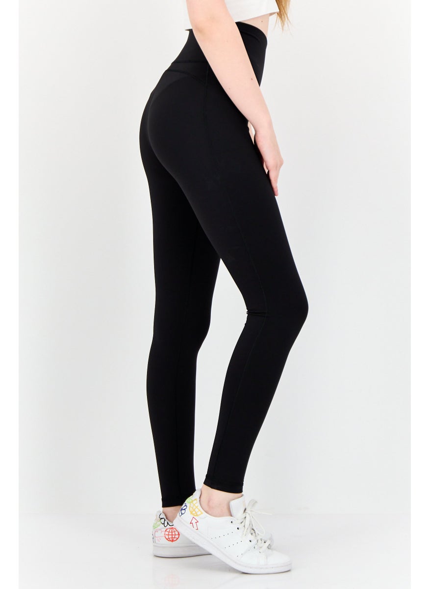 Women Tight Fit Training Tights, Black