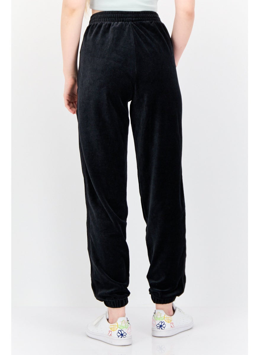 Women Sportswear Fit Outdoor Sweatpants, Black