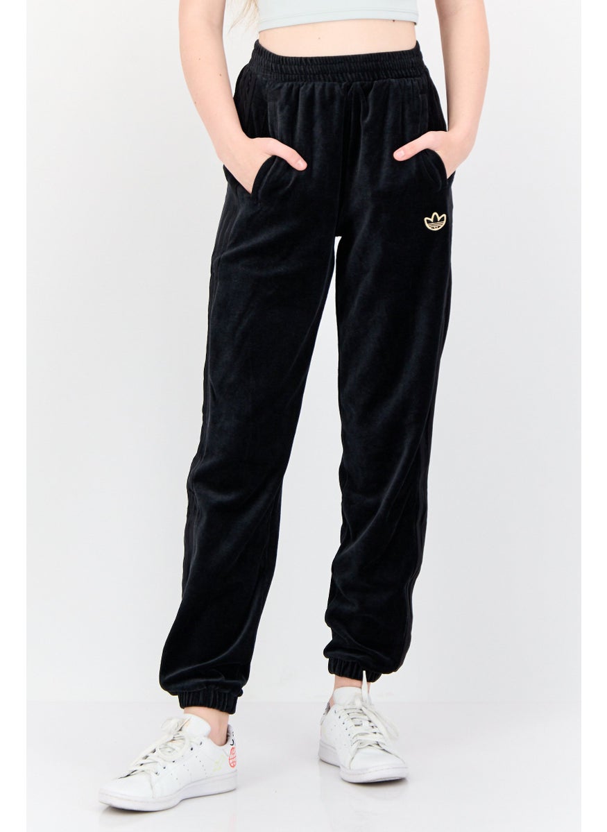 Women Sportswear Fit Outdoor Sweatpants, Black