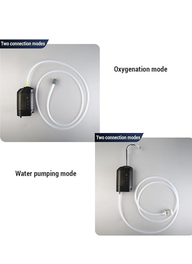 Portable Oxygen Pump for Fishing – Multifunctional Water Collector & Bait Light with 24H Battery Life – 6L/min Air Flow, 2600mAh Rechargeable, LED Night Light – Ideal for Boat, River, Lake Fishing