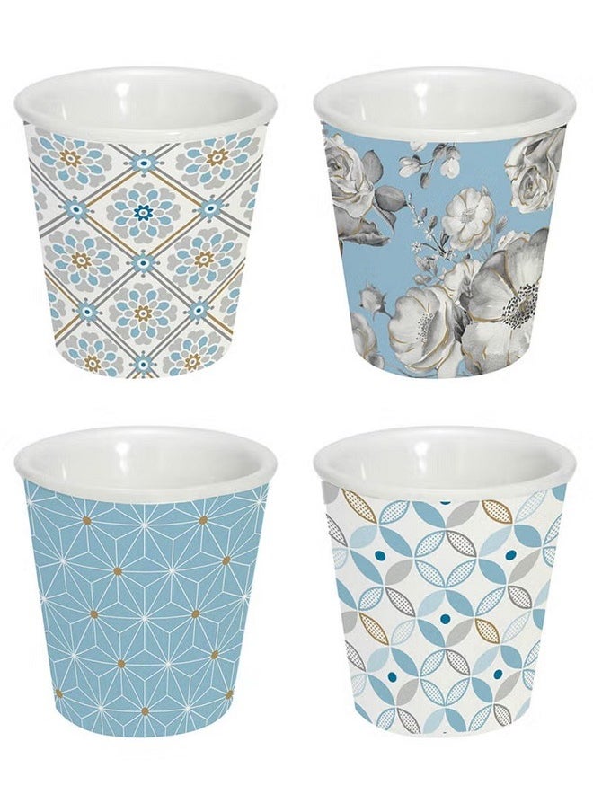 4-Piece Tea Cups Set Multicolour