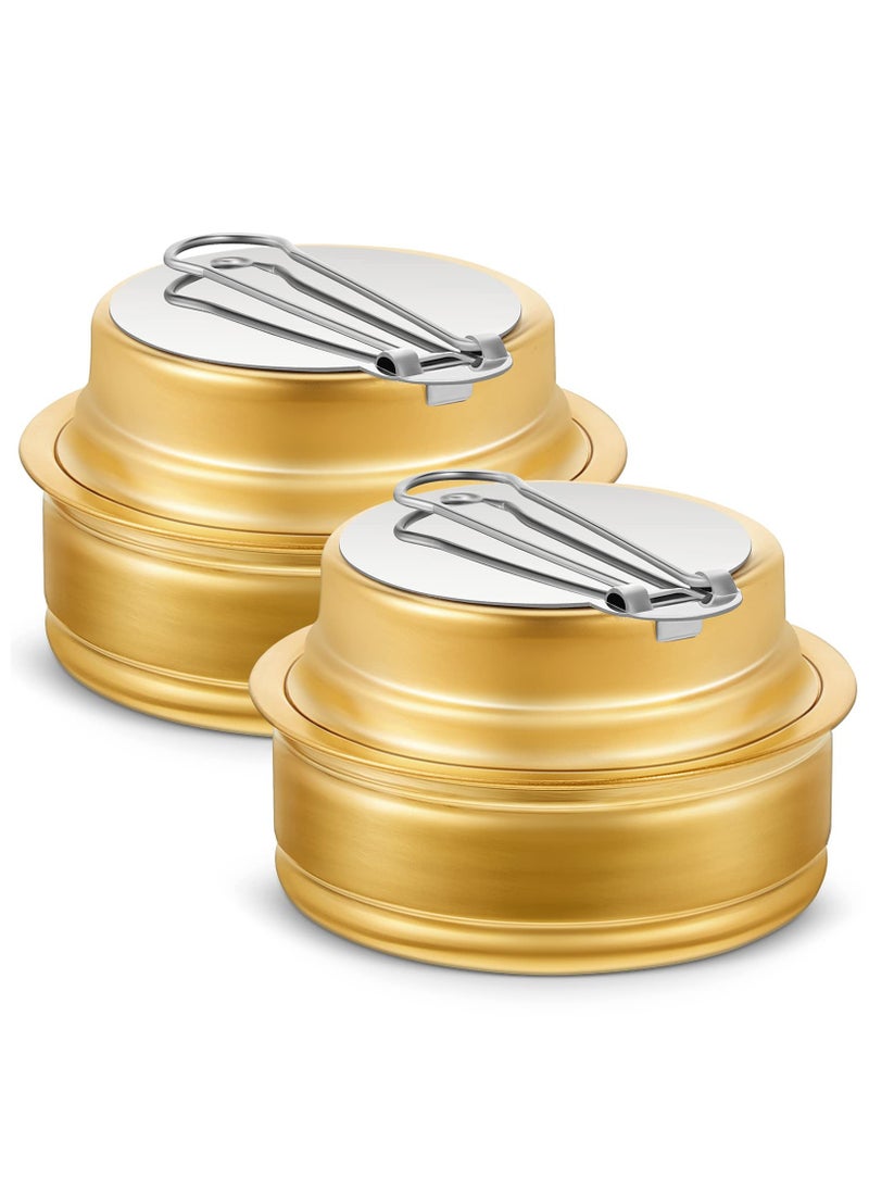 Brass Camping Stove Set with Fuel Storage and Temperature Control for Outdoor Cooking, 2 Pieces