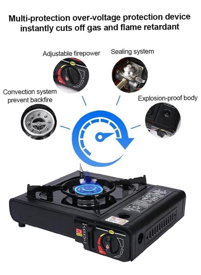 Camping Stove, Portable Stove Perfect for Hiking, Outdoor Camping Single Burner Compatible With Butane Gas