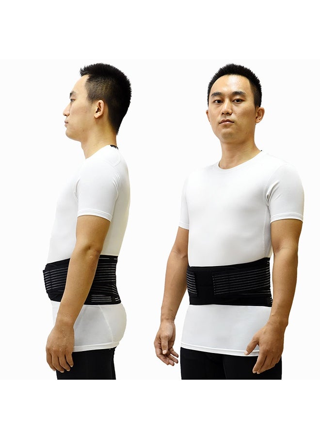 Portable Double Layer Waist Support Belt For Lower Back Pain