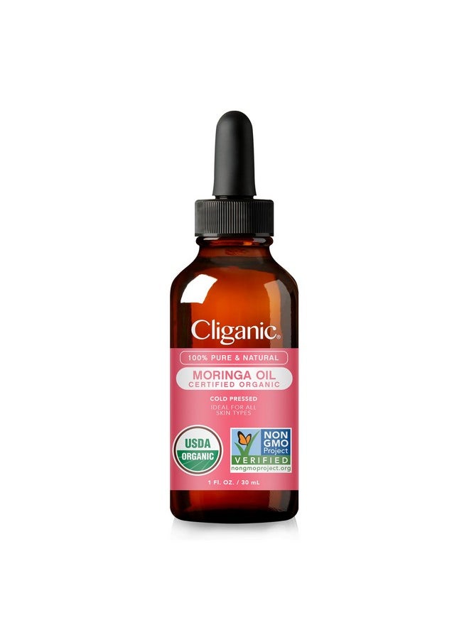 Organic Moringa Oil, 100% Pure - For Face & Hair | Natural Cold Pressed