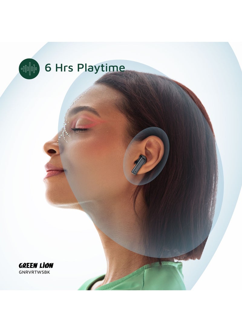 River True Wireless Earbuds ANC + ENC Clarity / Wireless Charging / Smart In-Ear Detection / Hands-Free Headphone / 6-Mic ENC Calls /Truewireless Headphones- Black