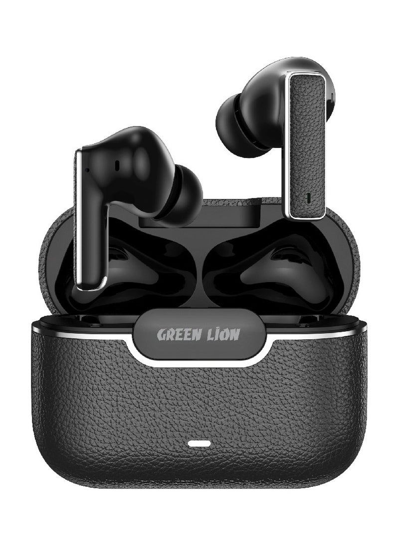 River Plus True Wireless Earbuds ANC + ENC Clarity and 2.4G Connector / Wireless Charging / Waterproof Earbuds / True Wireless Headphones / Hands-Free Headphone / 6-Mic ENC Calls / Smart In-Ear Headphones for Music, Calls & Gaming - Black