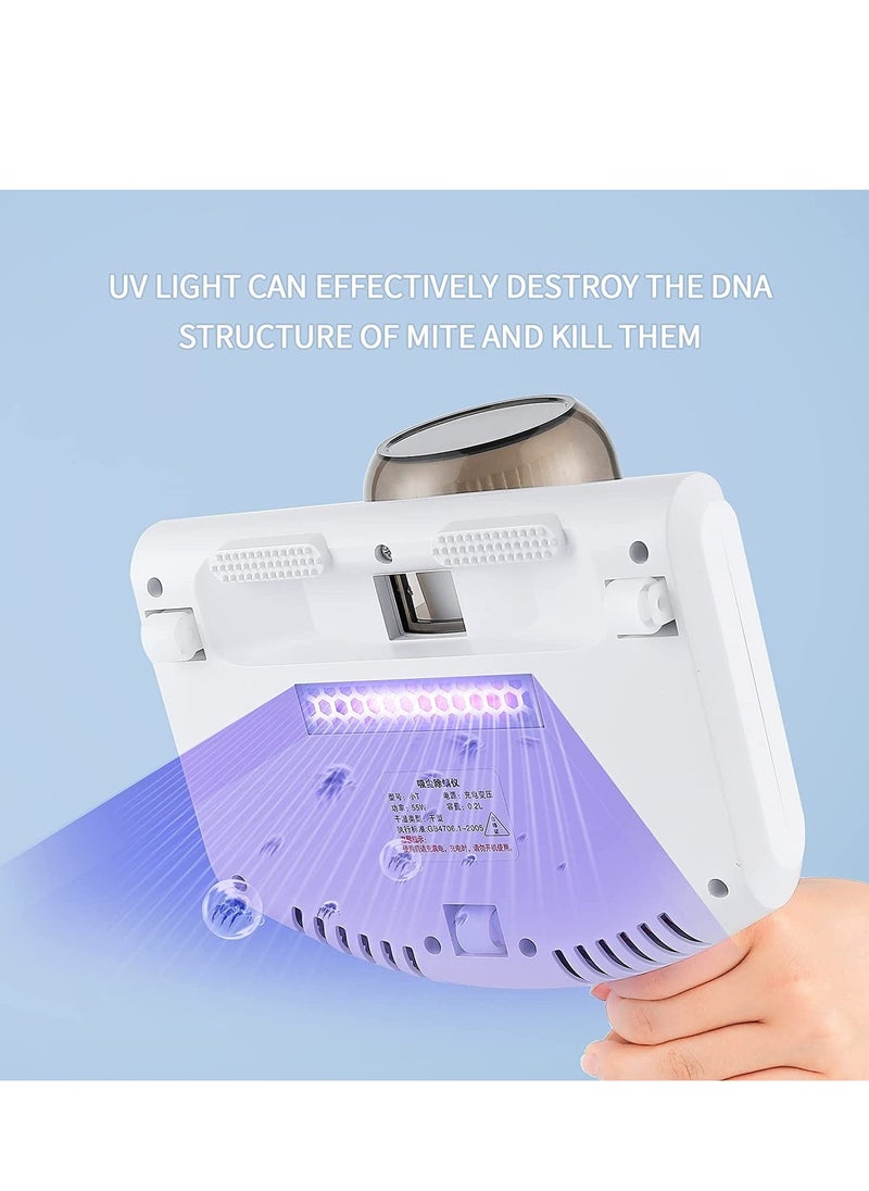 Portable Mini UV Handheld Vacuum Cleaner for Mattress, Sofa and Carpet, Wireless Dust Mite Removal Tool for Home