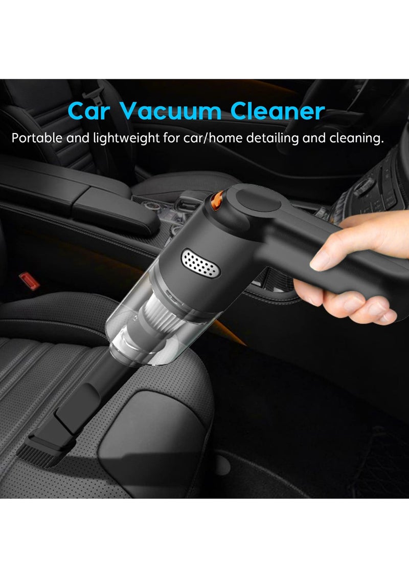 Car Handheld Vacuum, Cordless Handheld Vacuum Cleaner with Low Noise, Portable Rechargeable Car Vacuum, 10000PA Powerful Suction for Travel, RV Camper Car and Home