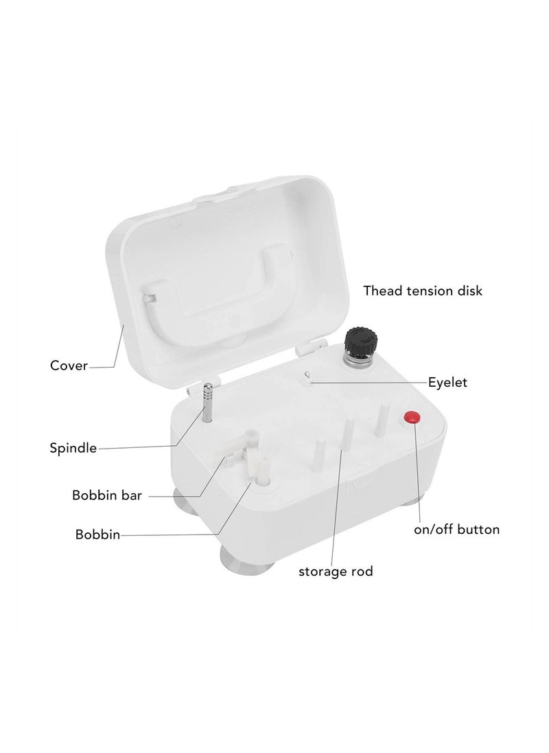 Portable Electric Bobbin Winder Sewing Machine with USB Battery Power Latch and Suction Cup