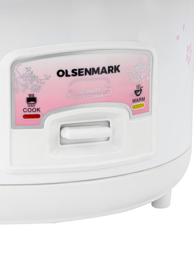 3 IN 1 Automatic Rice Cooker 500W - OMRC7026, 1.5L Capacity, Cook, Steam and Keep Warm, Aluminum Non-Stick Inner Pot 1.5 L 500 W OMRC7026 WHITE