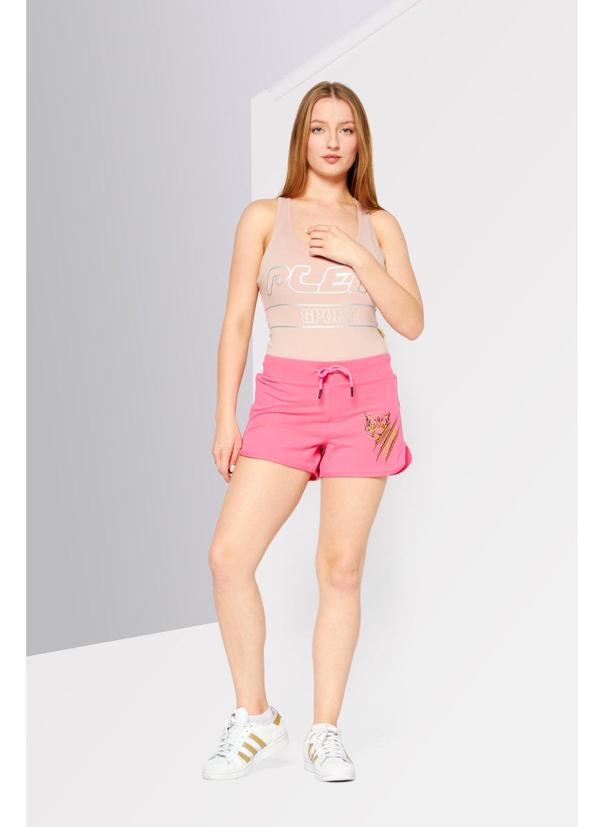 Women Sportswear Fit Sleeveless Training Bodysuit, Mauve